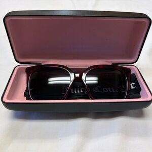 Juicy Couture Burgundy Sunglasses with Pink Case